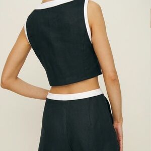 Reformation Roxy Linen Two Piece Black